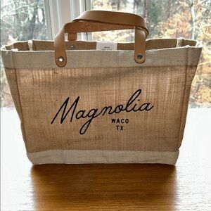 Apolis Global Citizen Magnolia Brown and Cream Market Bag